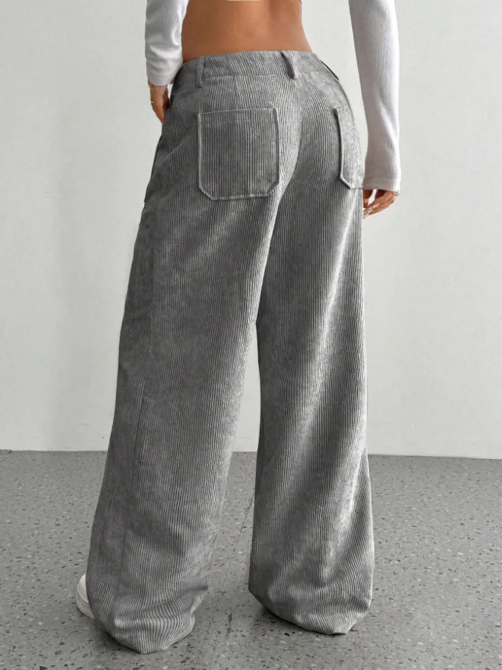Wide Leg Pants with Pockets, image 3