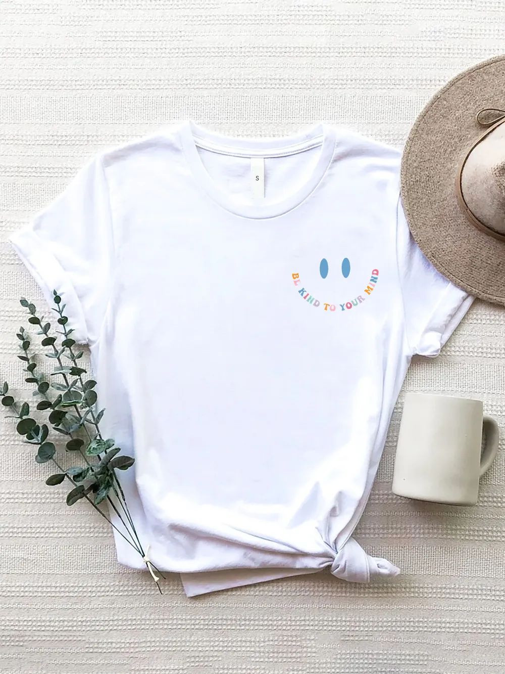 Letter Graphic Round Neck Short Sleeve T-Shirt, image 21