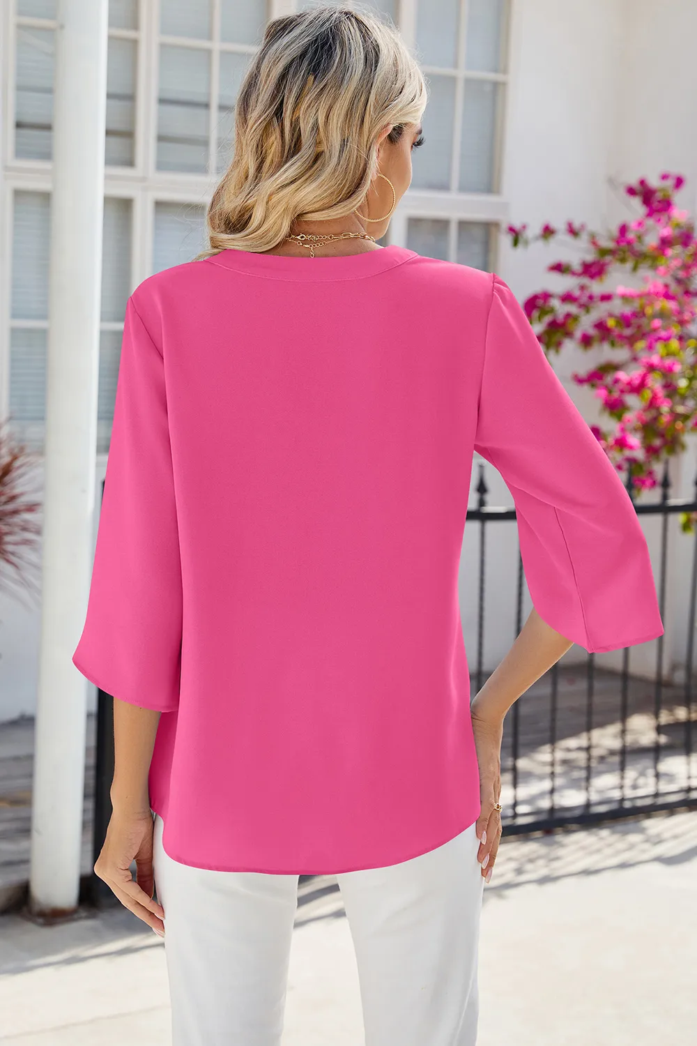 Notched Half Button T-Shirt, image 16