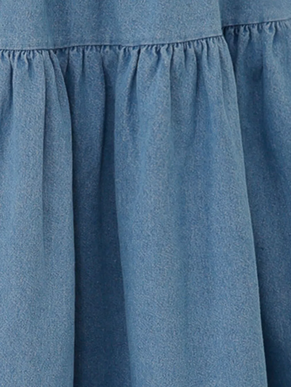 Tiered Denim Midi Skirt, image 4