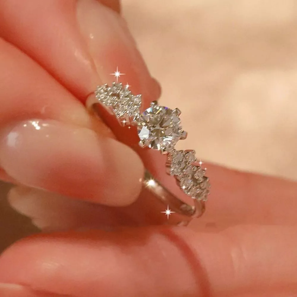 1 Carat 925 Sterling Silver Moissanite Ring, image 6