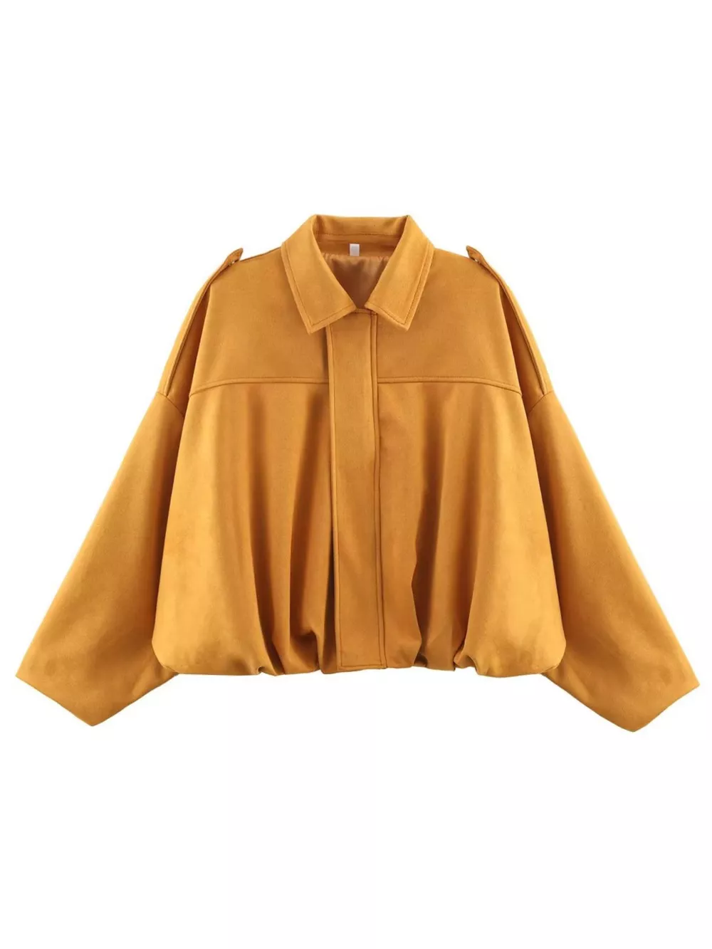 Collared Neck Dropped Shoulder Jacket, image 26