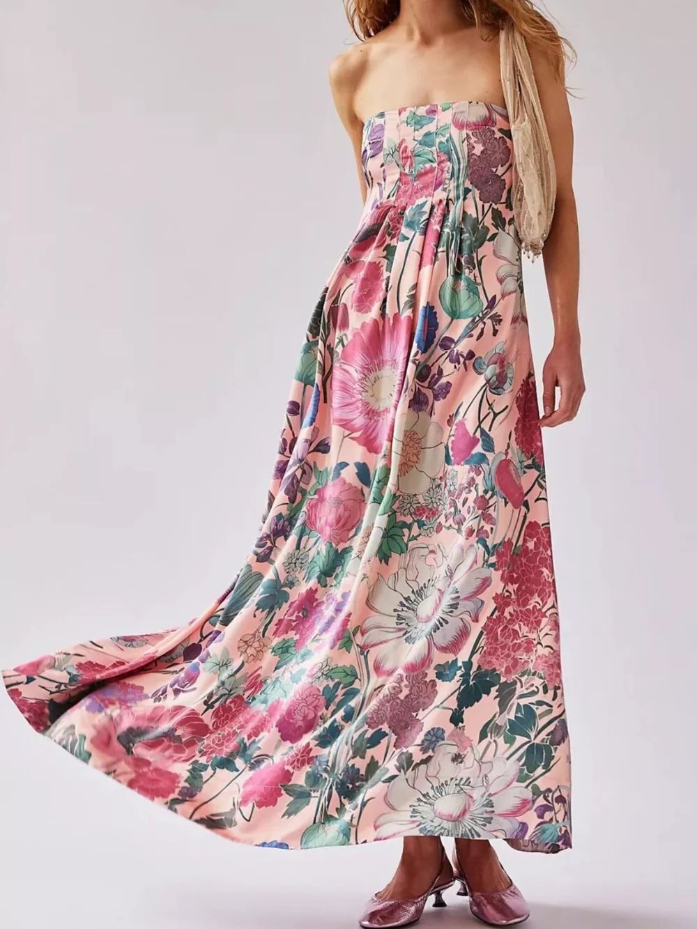 Floral Print Sleeveless Maxi Dress, image 19