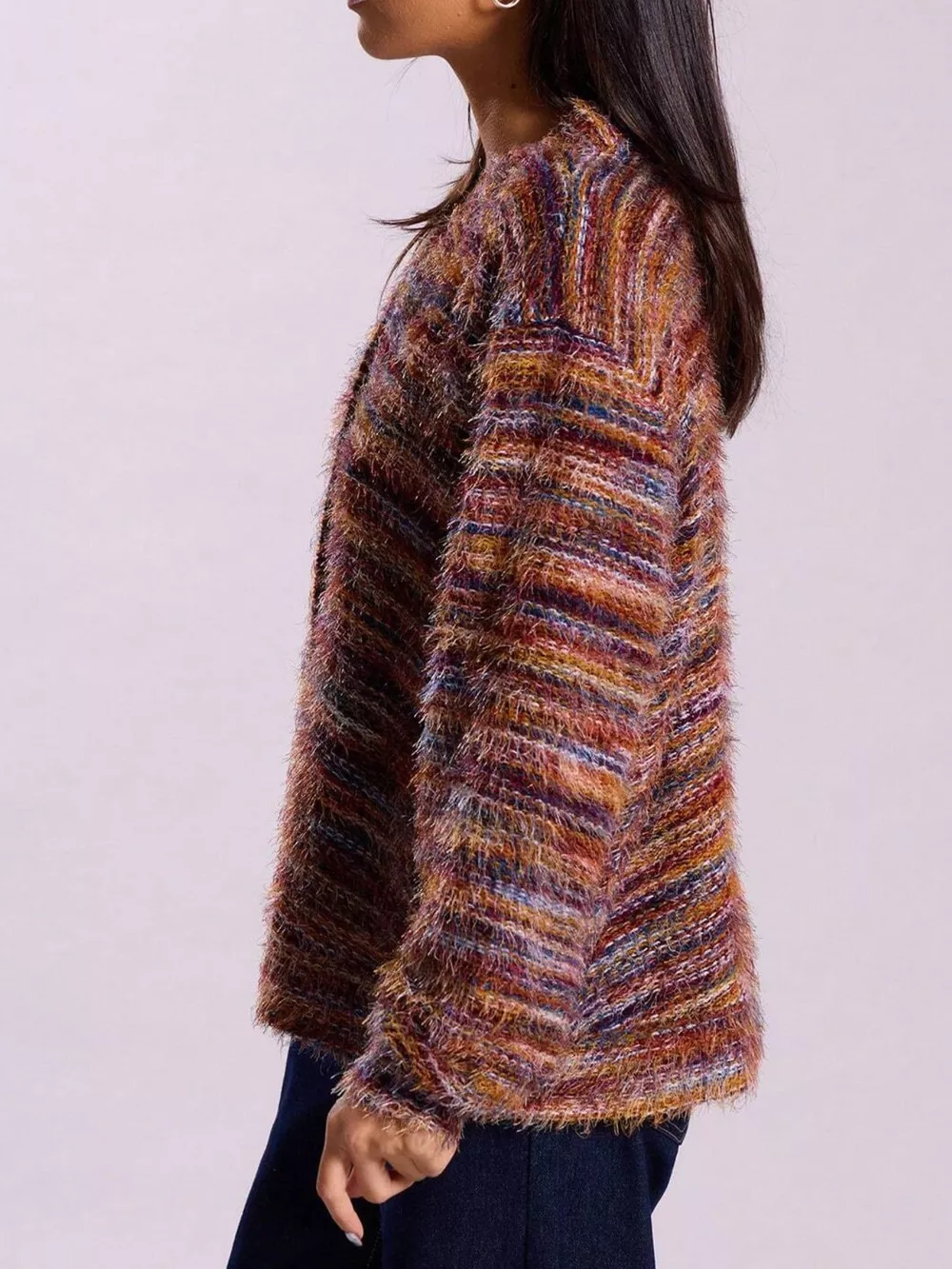 Chunky Knit V-Neck Button-Up Cardigan, image 20