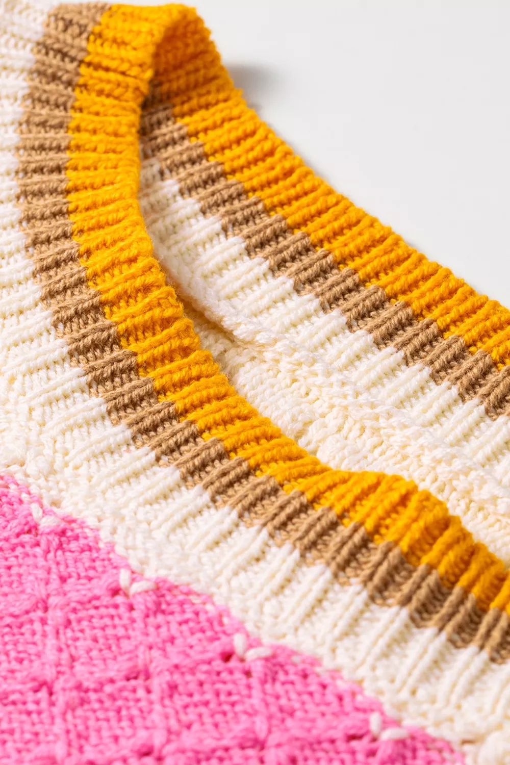 Stripe Striped Colorblock Texture Drop Shoulder Sweater, image 9