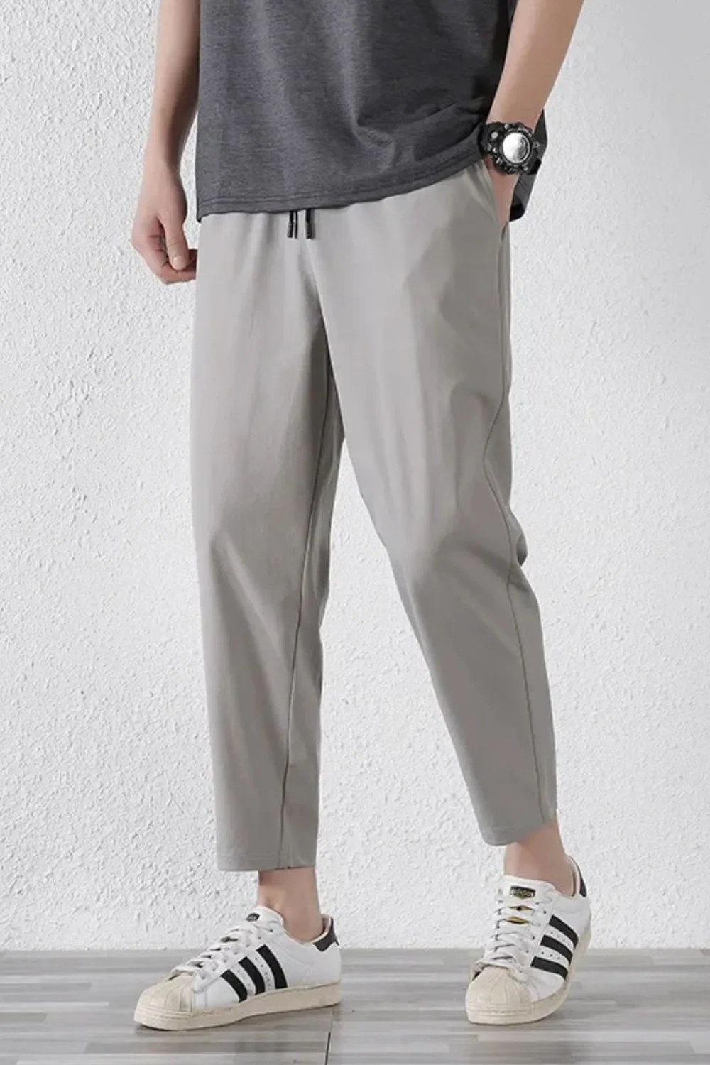Men's Plus Size Drawstring Pants with Pockets, image 2