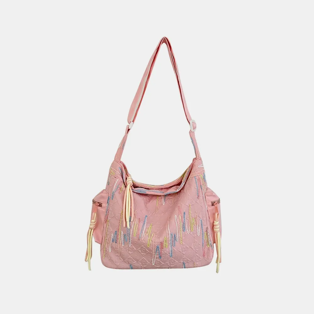 Contrast Texture Shoulder Bag, image 15