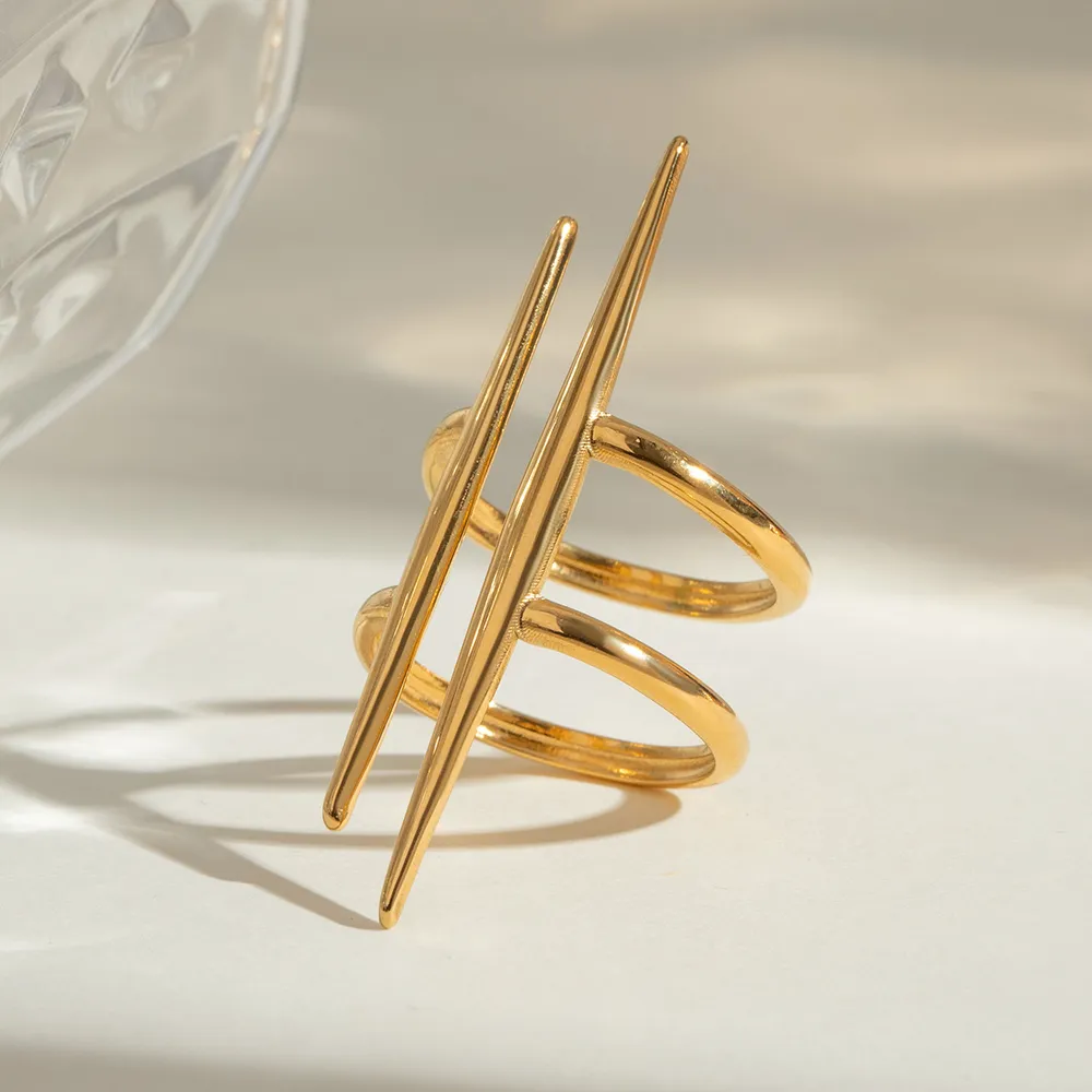 Stainless Steel Asymmetrical Ring, image 5