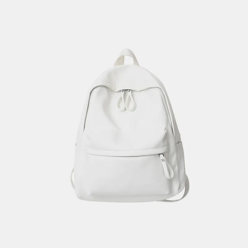 PU Leather Zip Backpack Bag, image 14