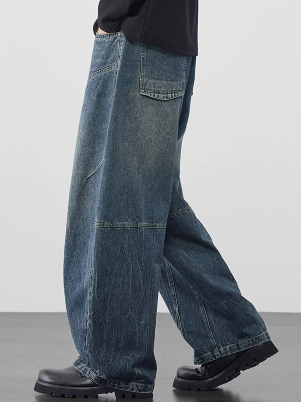 Men's Plus Size Wide Leg Jeans, image 6