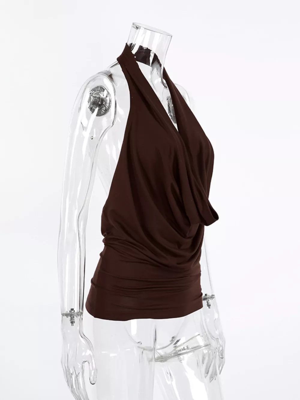 Backless Halter Cowl Neck Cami, image 8