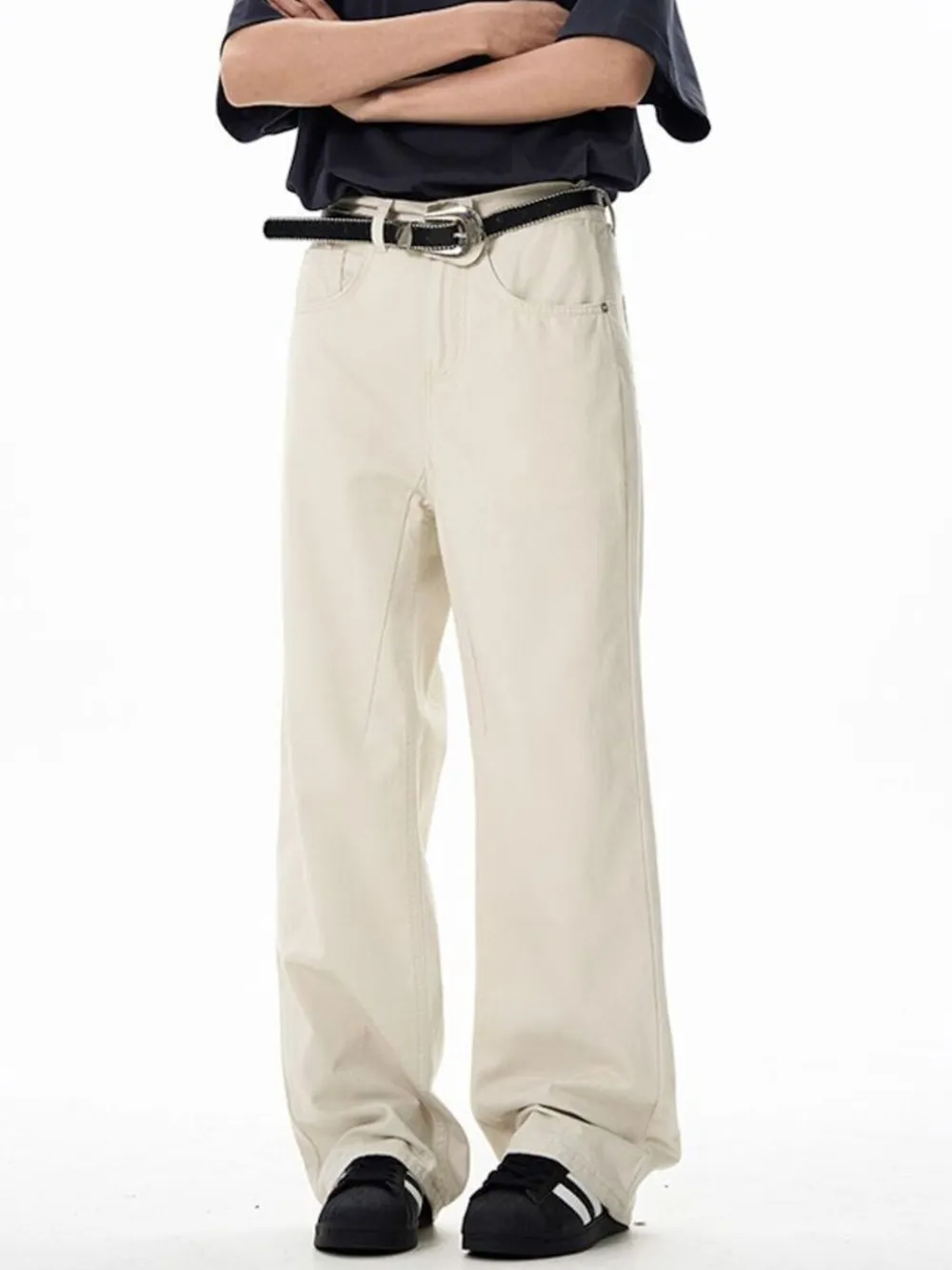Men's Washed Wide-Leg Cargo Pants, image 11