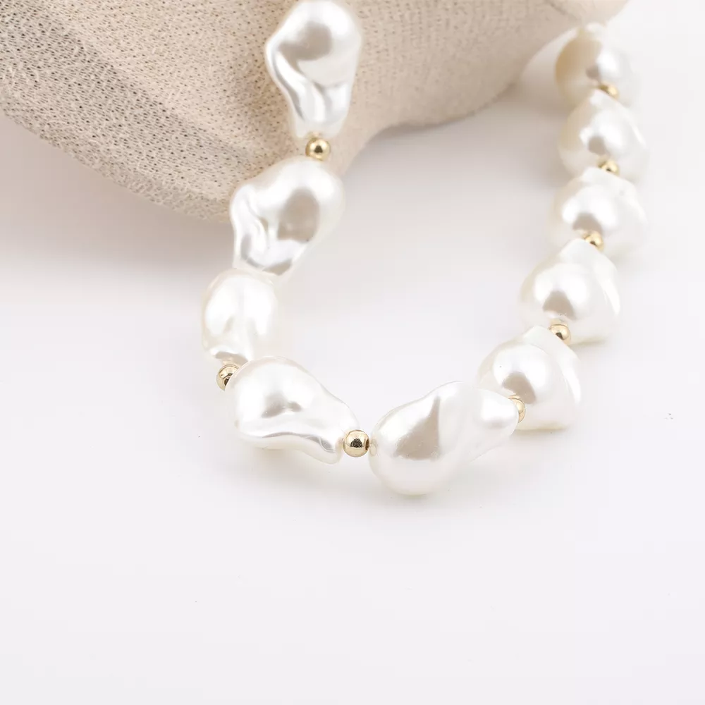 Synthetic Pearl Necklace with Toggle Clasp, image 9