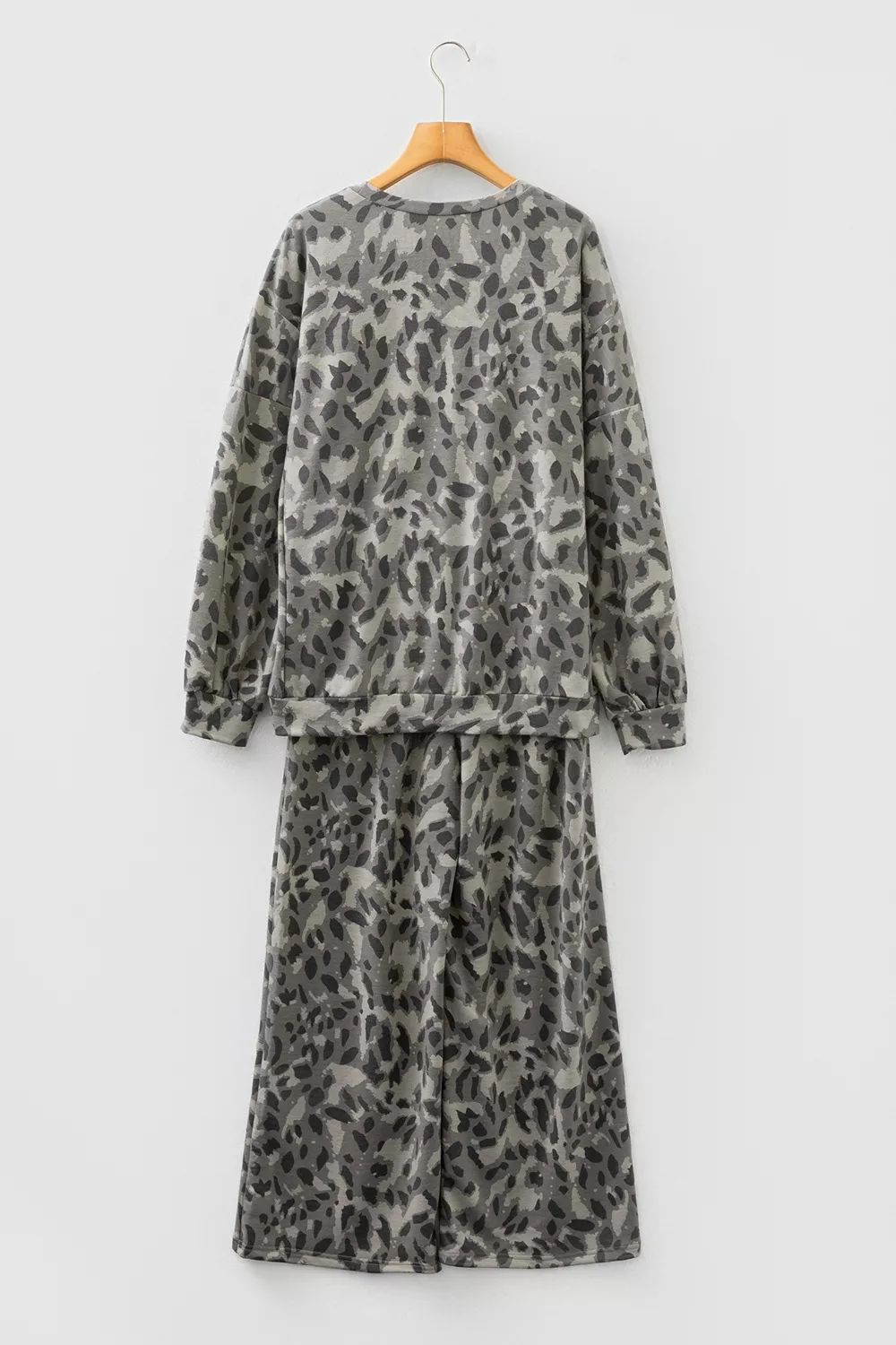 Leopard Print Long Sleeve Top and Pants Set, image 18