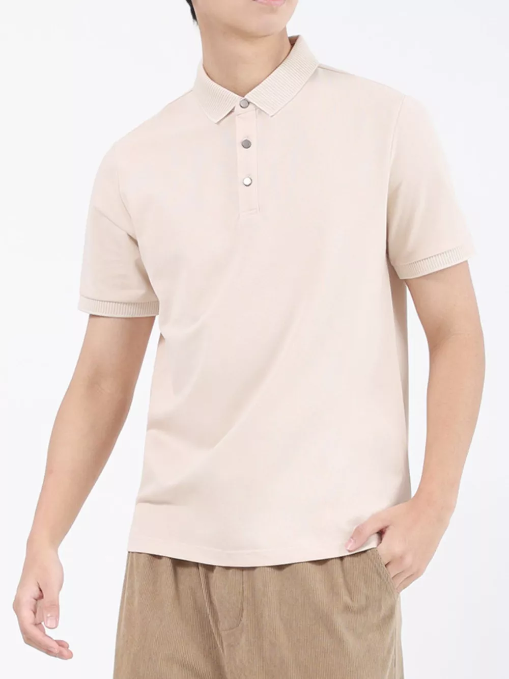 Men's Plus Size Button Detail Short Sleeve Polo, image 10