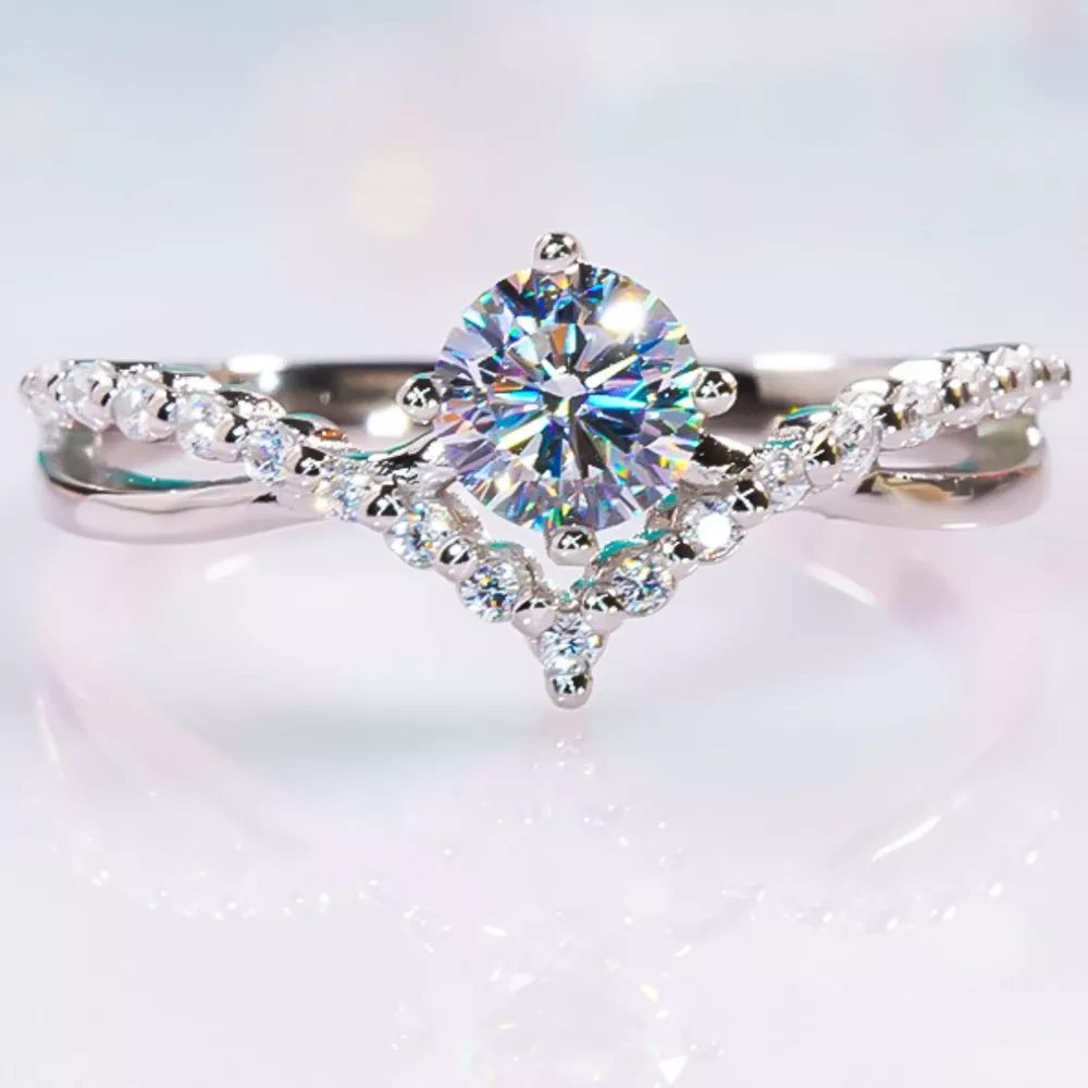 Moissanite 925 Sterling Silver Ring, image 3