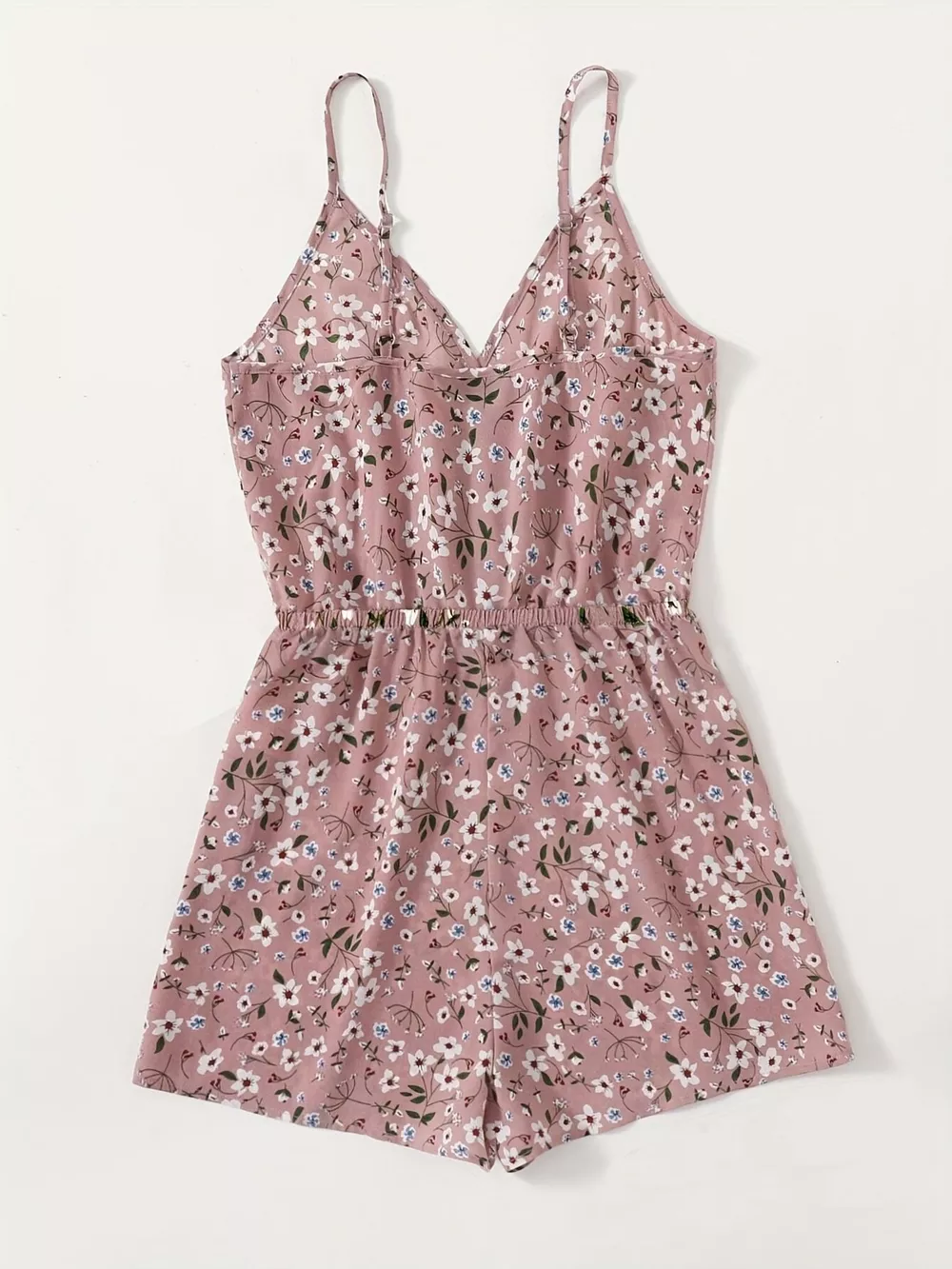 Floral Print Spaghetti Strap Romper, image 6