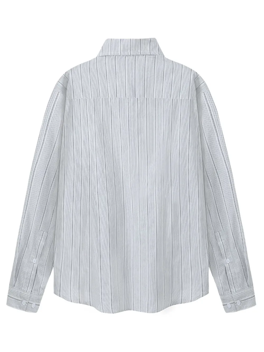 Men's Striped Button Up Long Sleeve Shirt, image 2