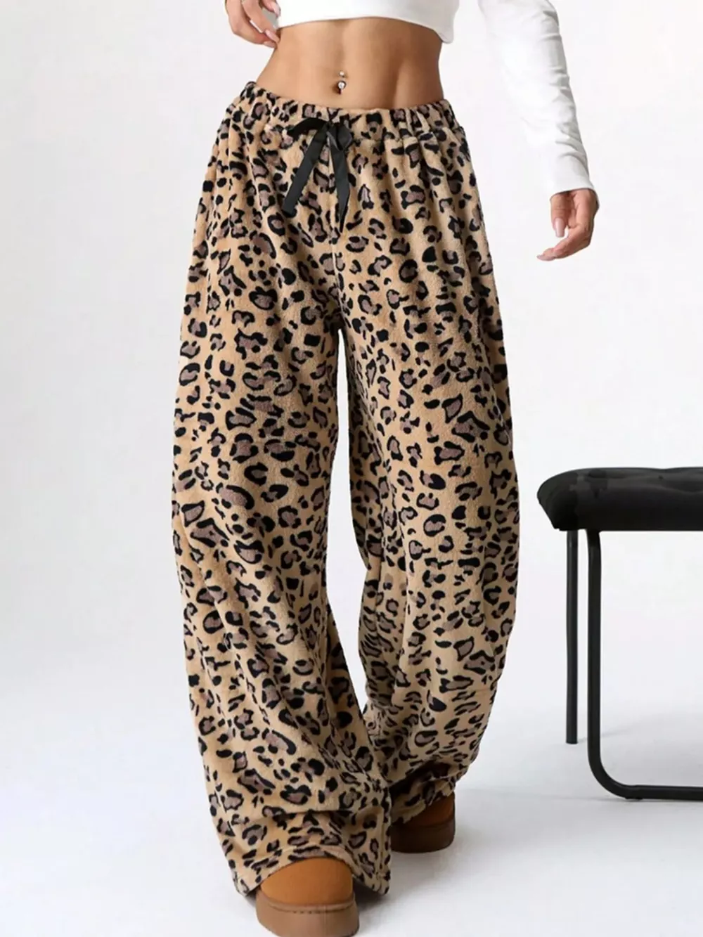Drawstring Wide Leg Pants, image 6