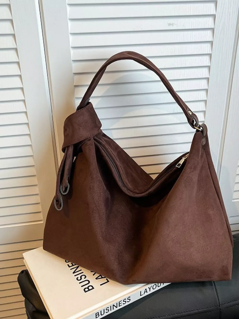 Suede Knot Shoulder Bag, image 7