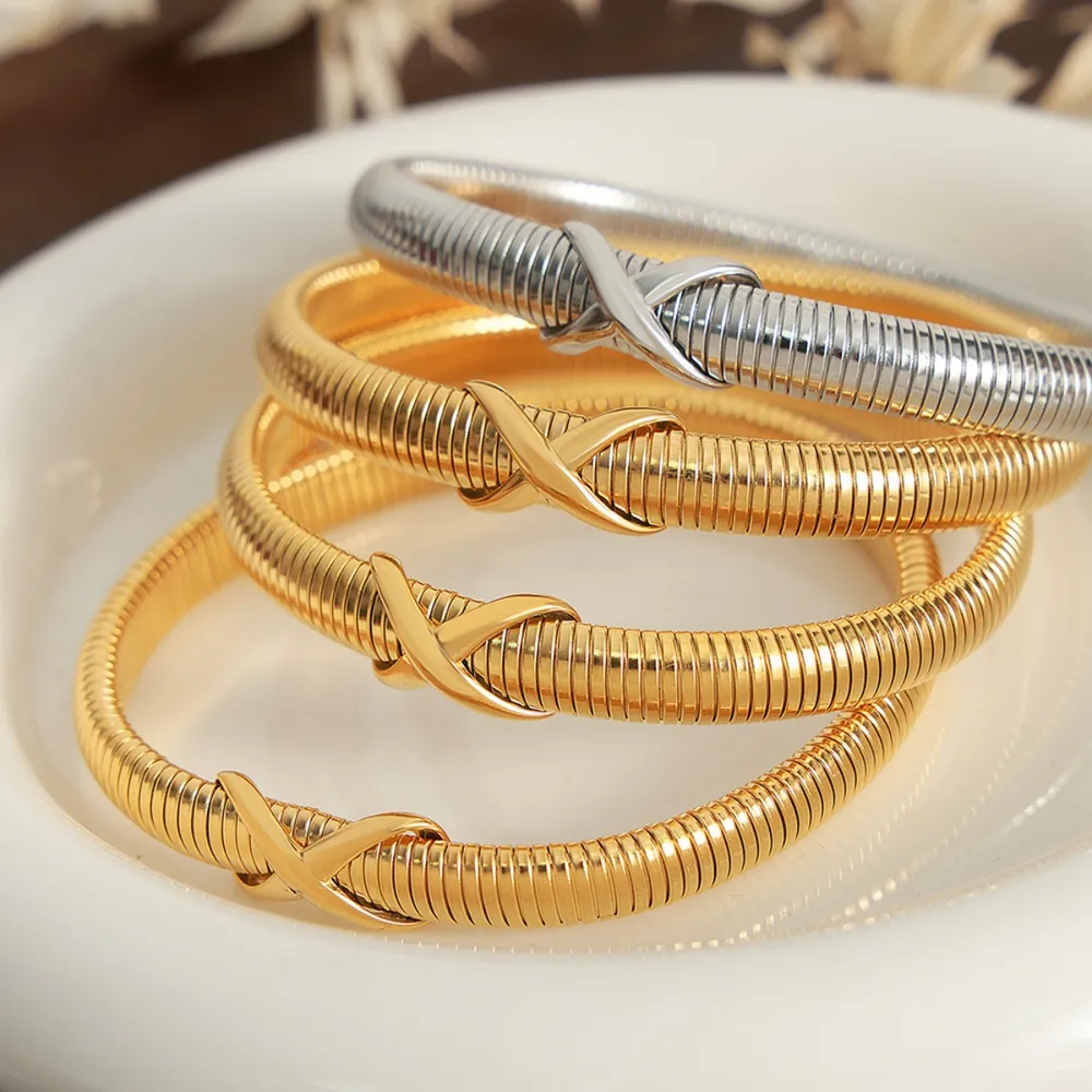 Titanium Steel Spring Shape Bracelet, image 6