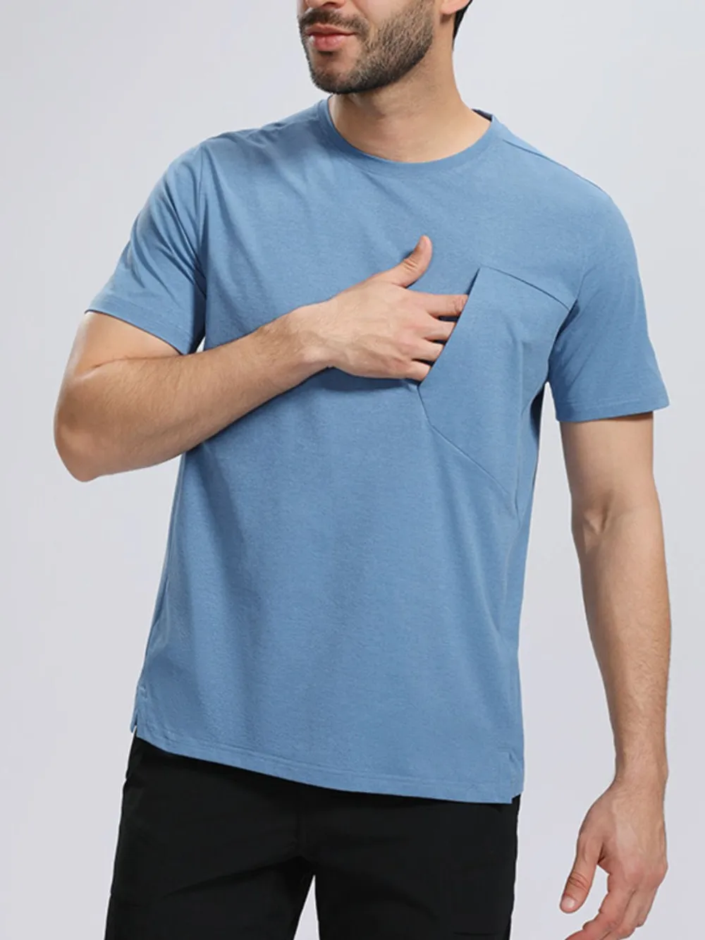 Men's Plus Size Round Neck Short Sleeve T-Shirt, image 3