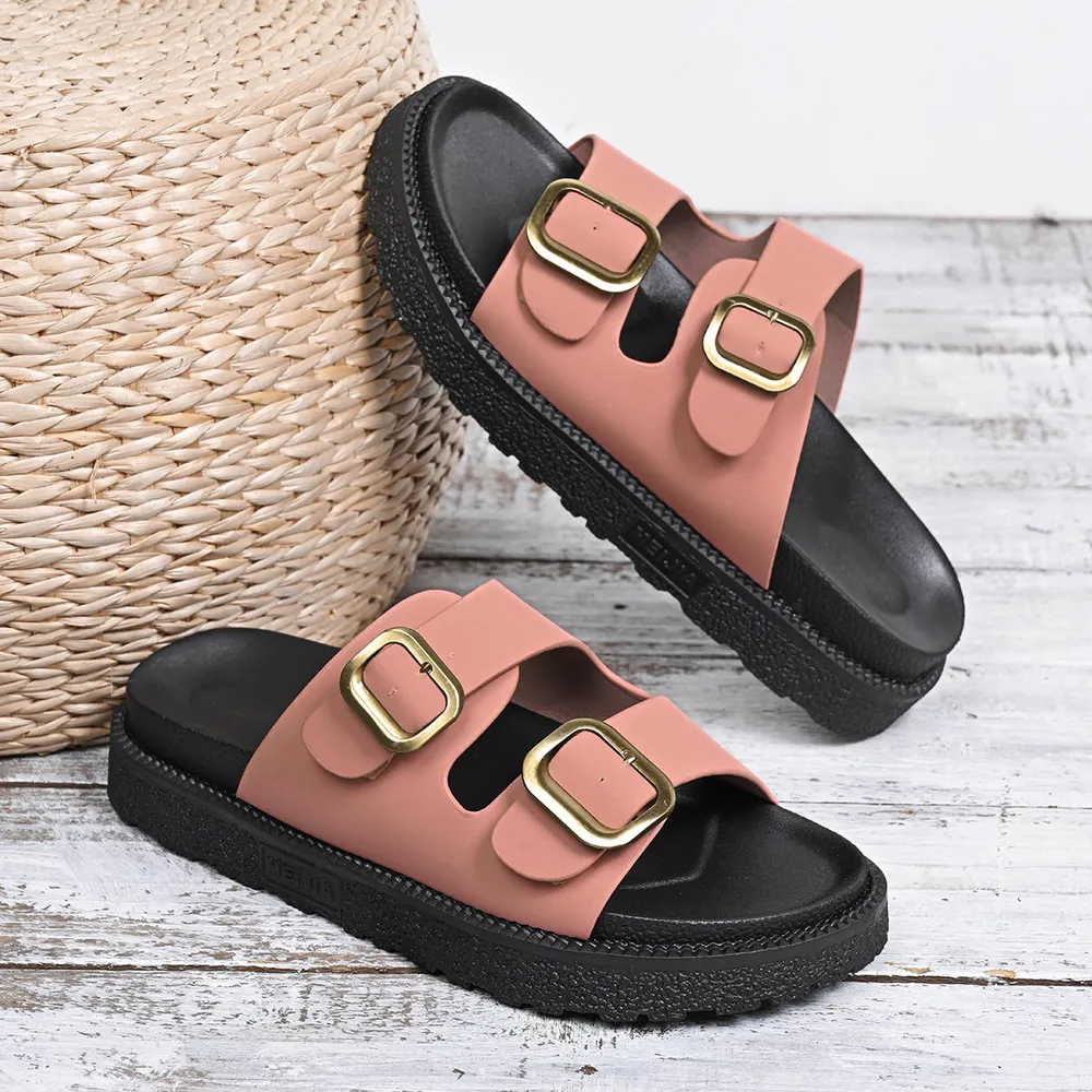 Double Buckle Slide Sandals, image 10