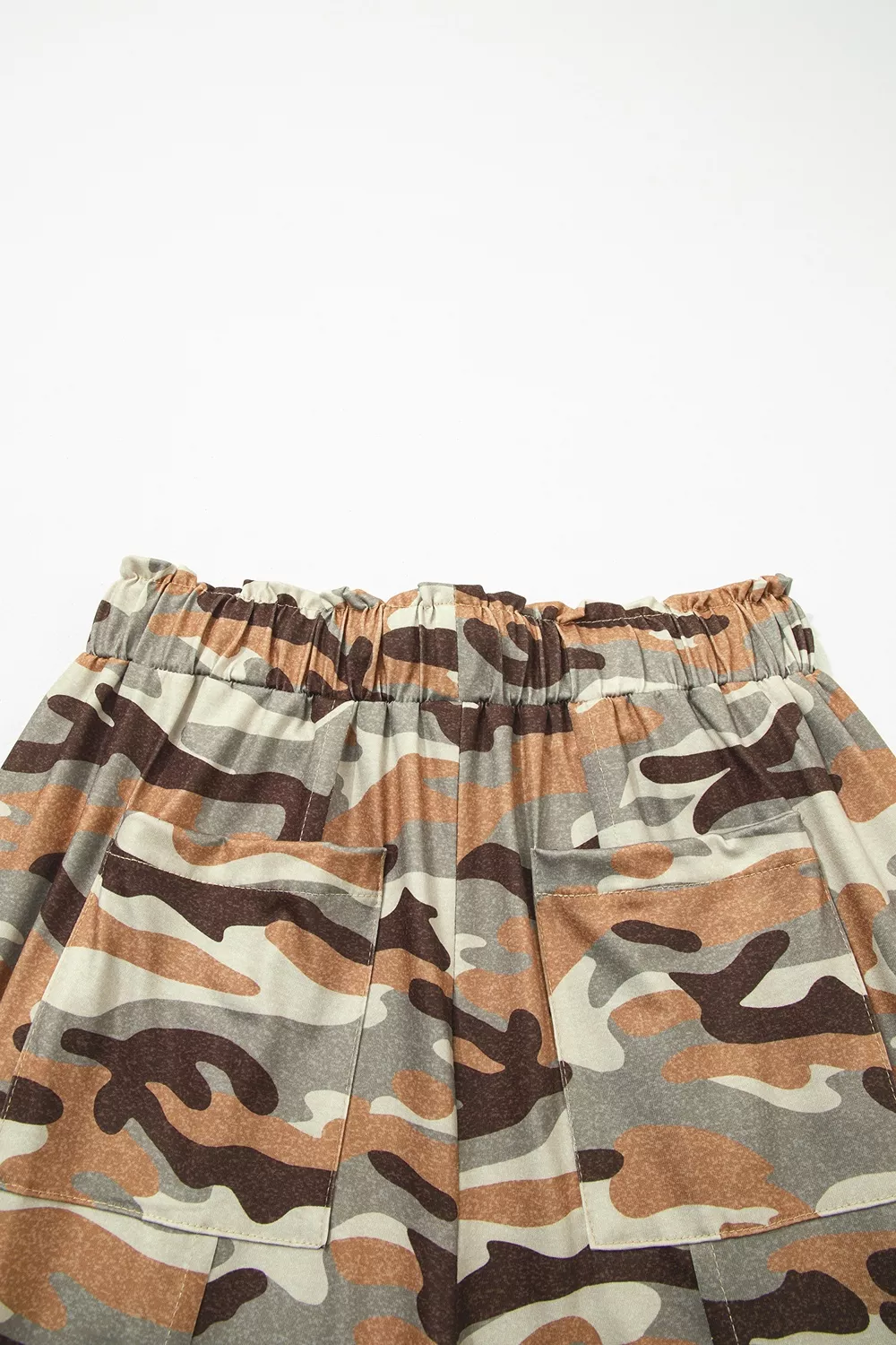 Camouflage Printed Drawstring Elastic Waist Jogger Pants, image 7