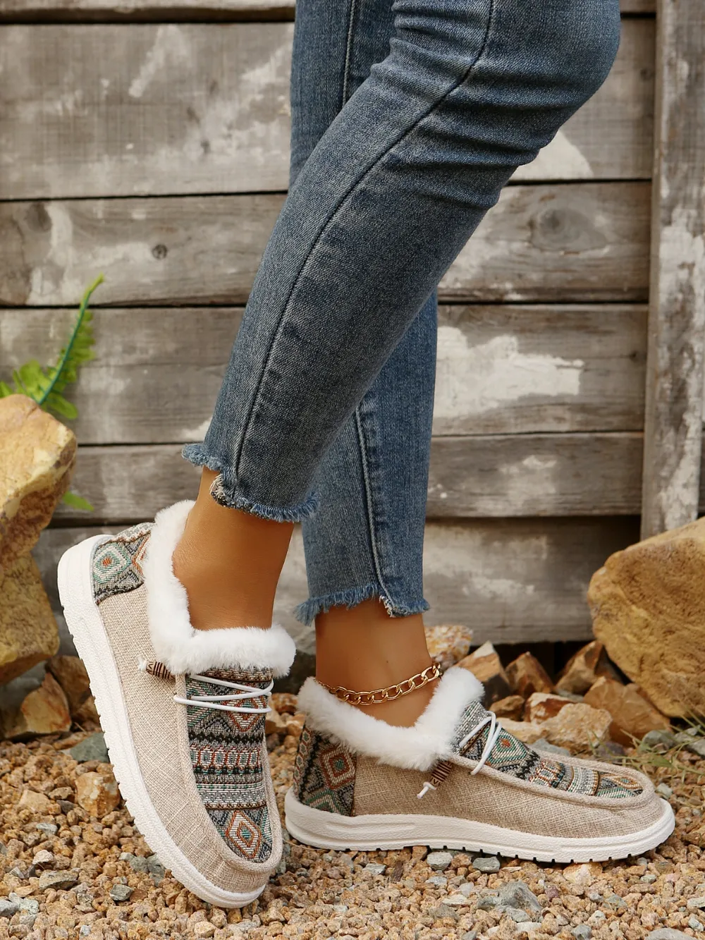 Printed Round Toe Flat Slip-Ons, image 10