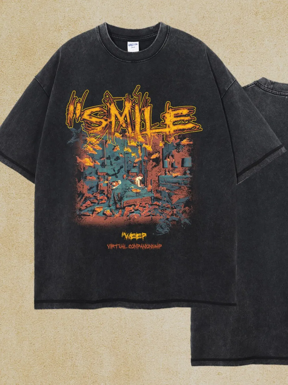 Men's Graphic Round Neck Half Sleeve T-Shirt, image 5