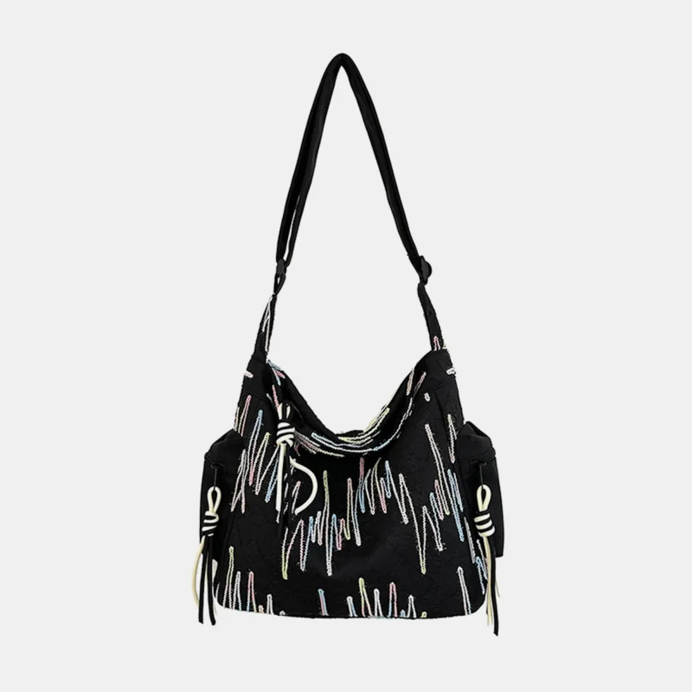 Contrast Texture Shoulder Bag, image 16