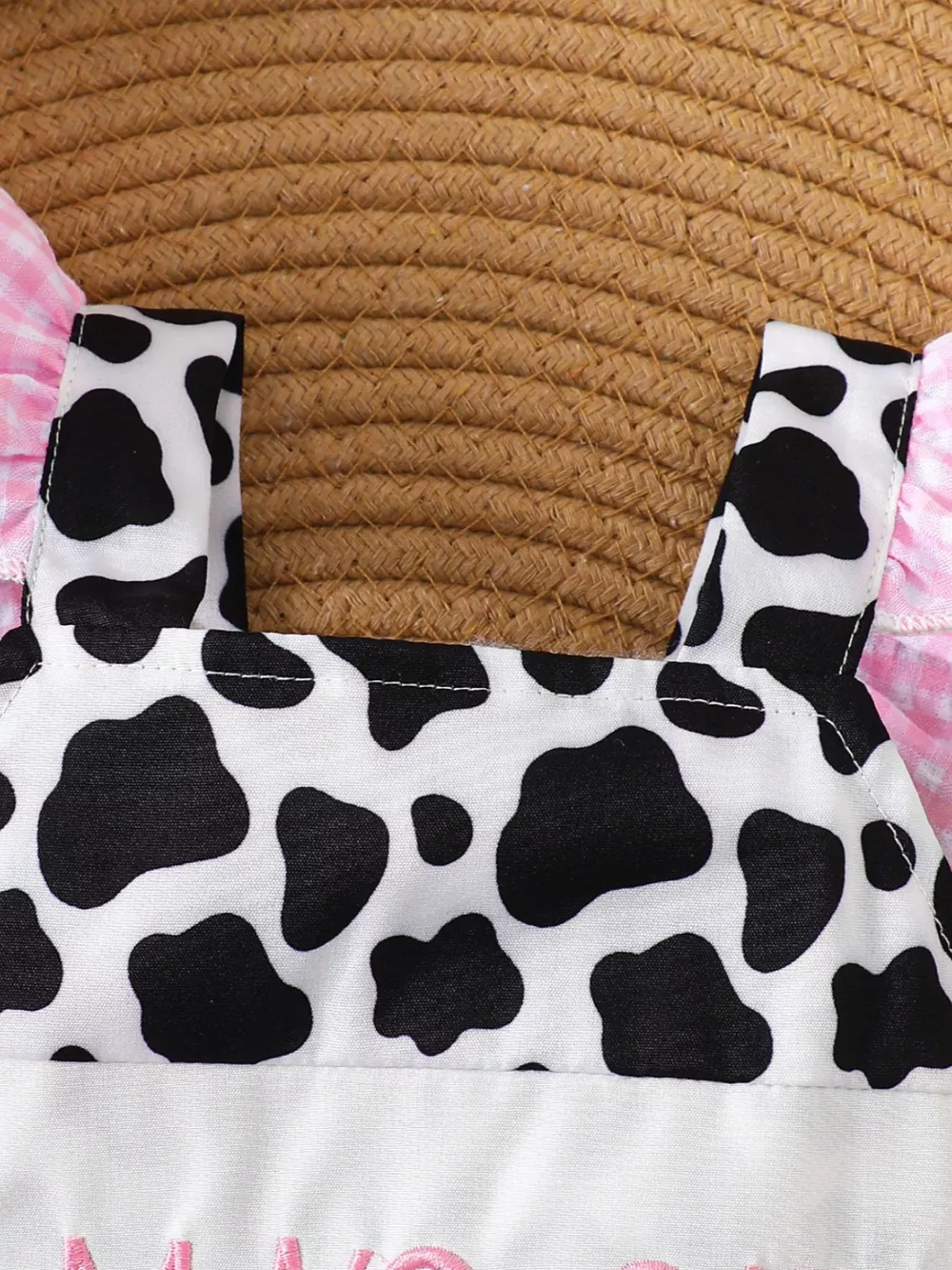 Children's Mama's Girl Cow Print Ruffle One-Piece, image 3