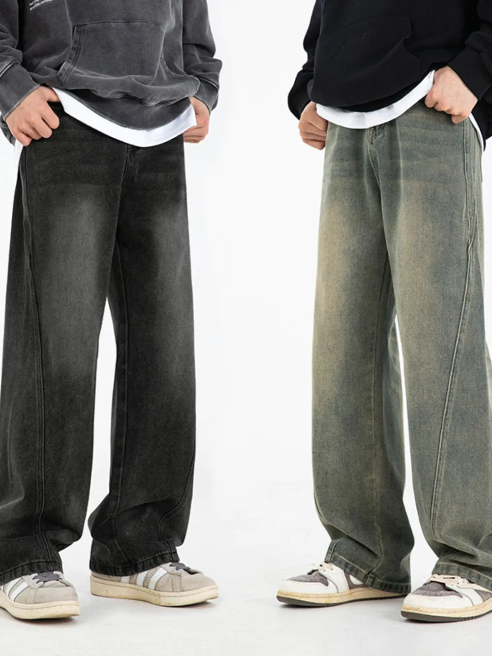 Men's Plus Size Wide Leg Jeans, image 2