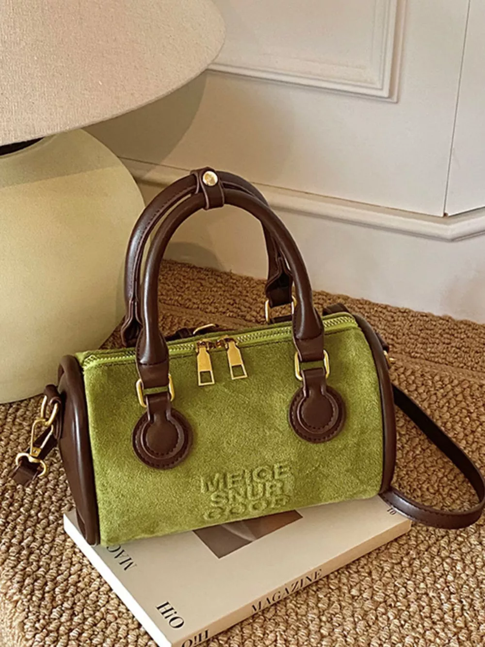 Barrel Crossbody Bag with Top Handle, image 9