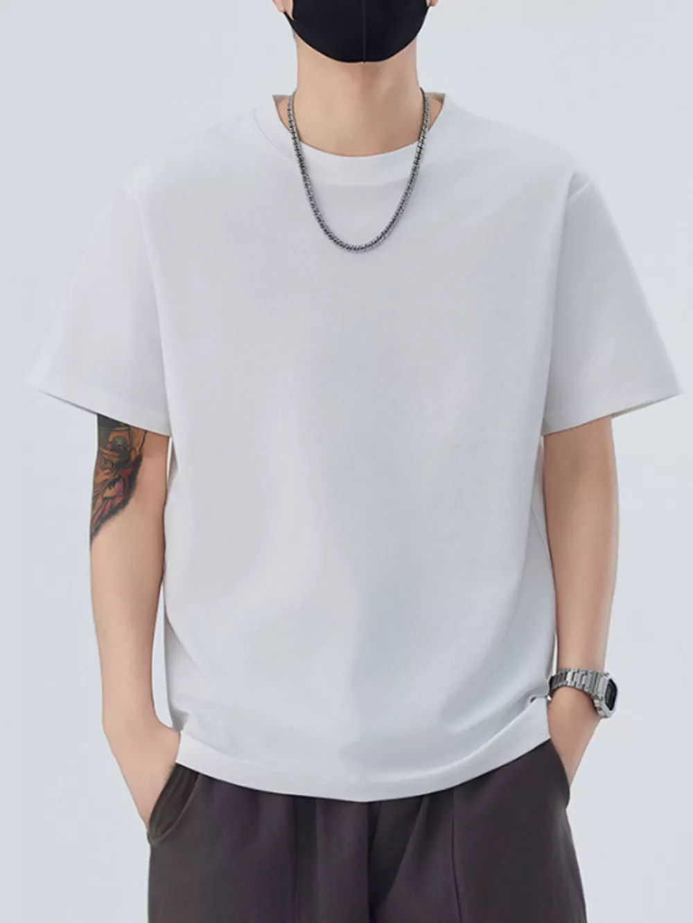 Men's Full Size Round Neck Short Sleeve T-Shirt Plus Size, image 5