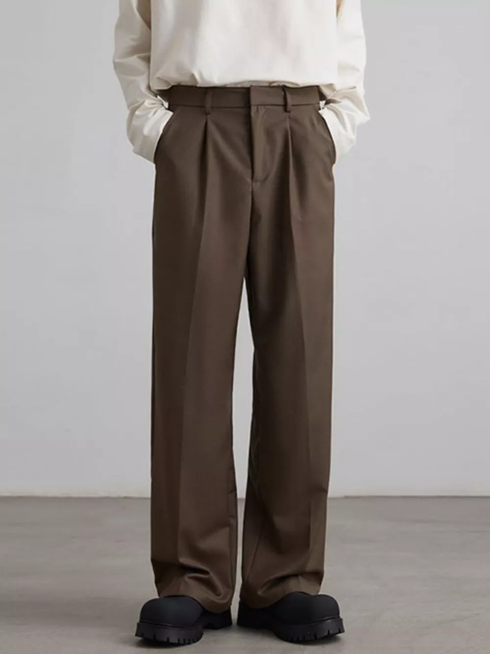 Men's Pleated Wide Leg Pants, image 6