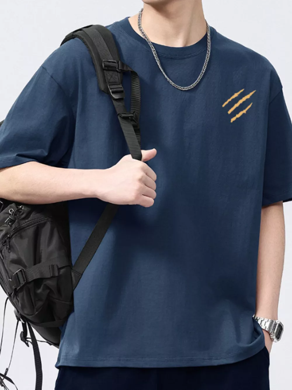 Men's Full Size Round Neck Short Sleeve T-Shirt Plus Size, image 5