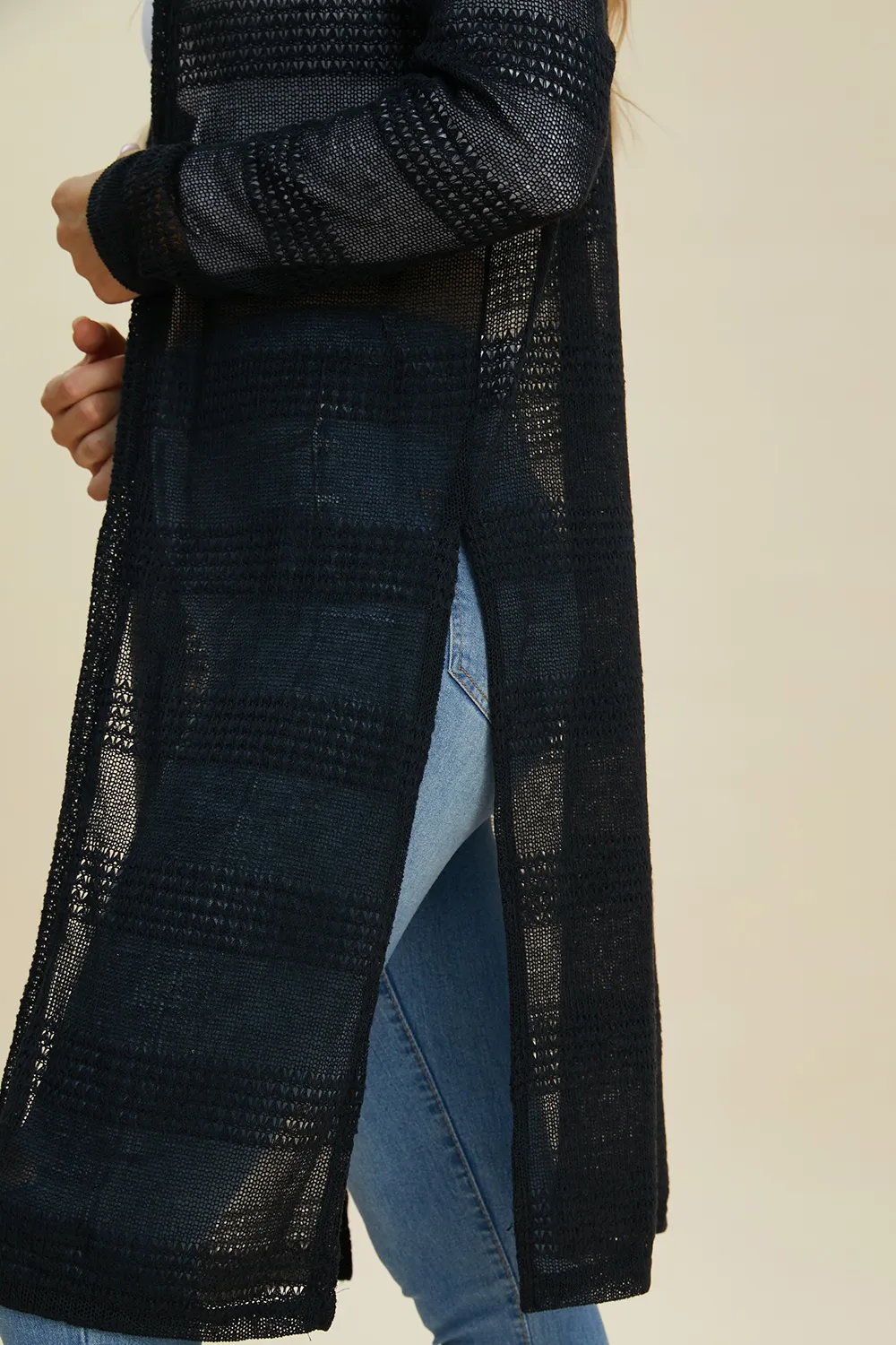 Full Size Open Front Longline Cardigan, image 31