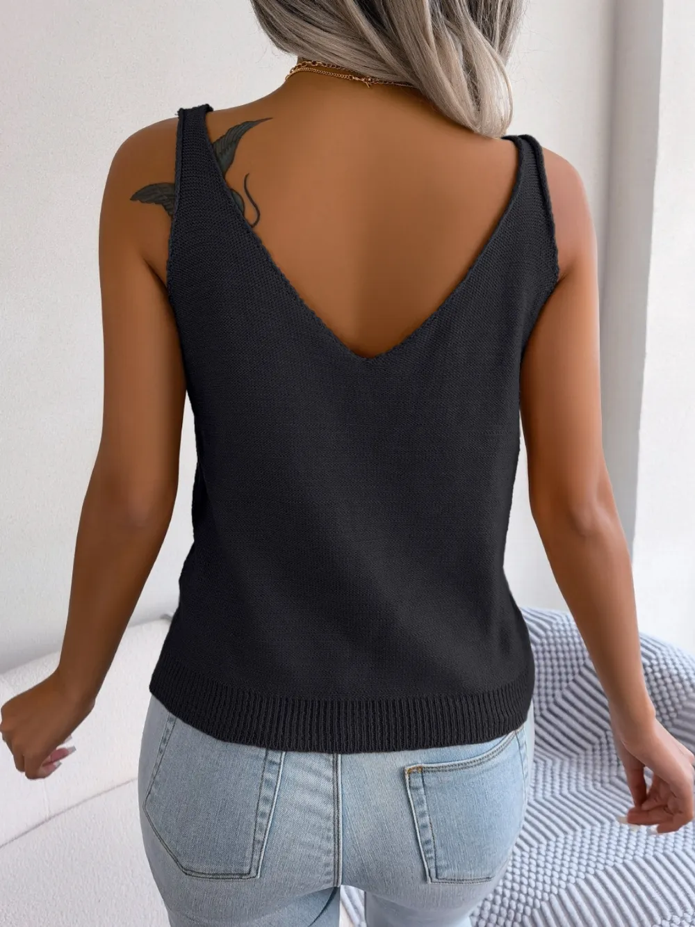 Cable-Knit Scoop Neck Knit Vest, image 18