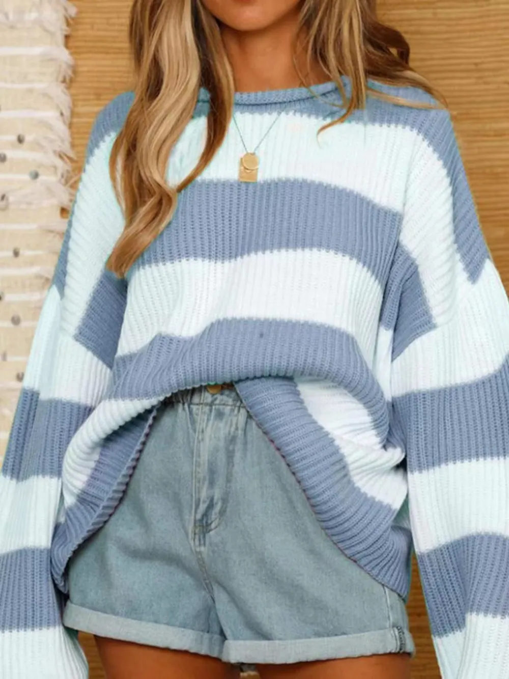 Round Neck Long Sleeve Sweater, image 2