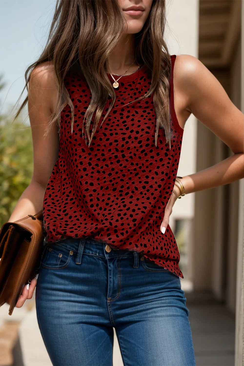 Printed Round Neck Tank, image 16