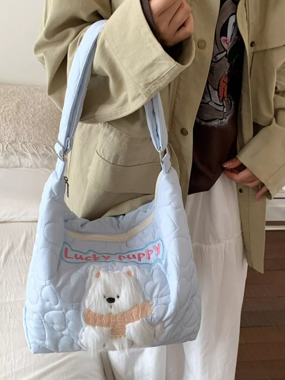 Cute Bear Applique Crossbody Bag, image 8