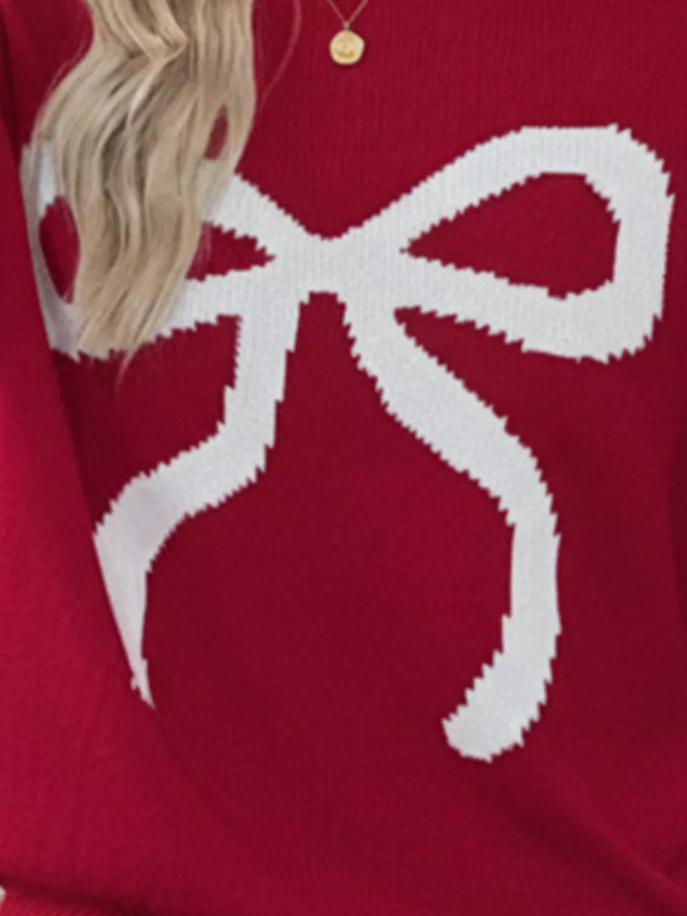 Bow Round Neck Sweater, image 10