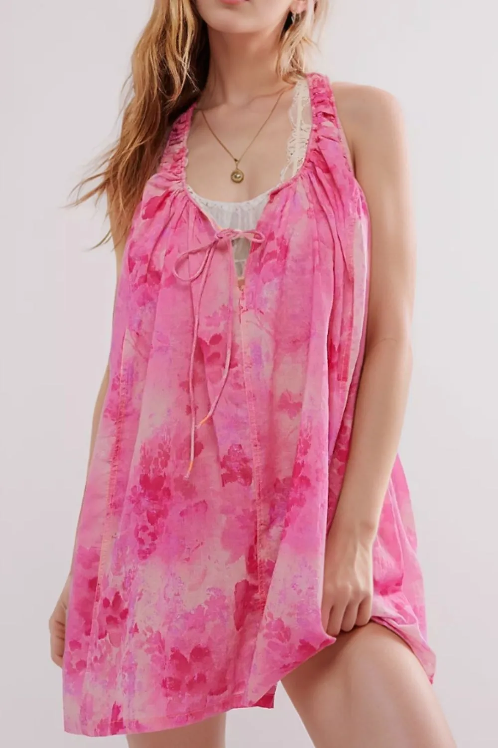 Printed Sleeveless Summer Mini Dress, image 3