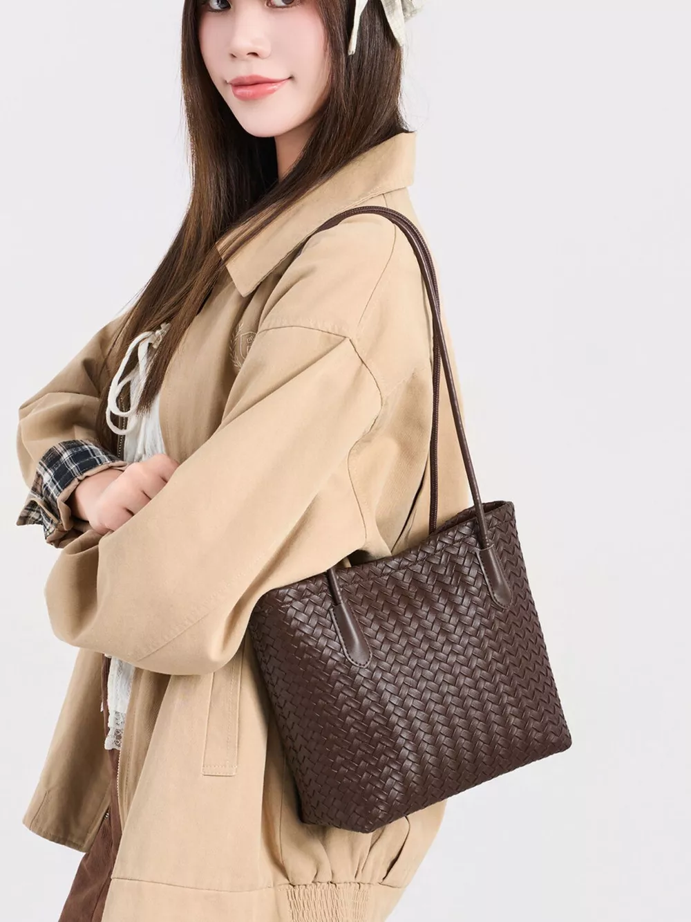 Woven Texture Shoulder Bag
