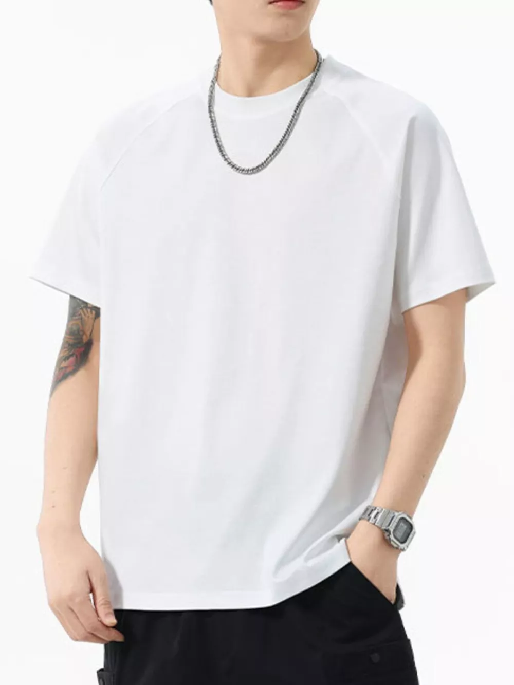 Men's Full Size Round Neck Short Sleeve T-Shirt Plus Size, image 6