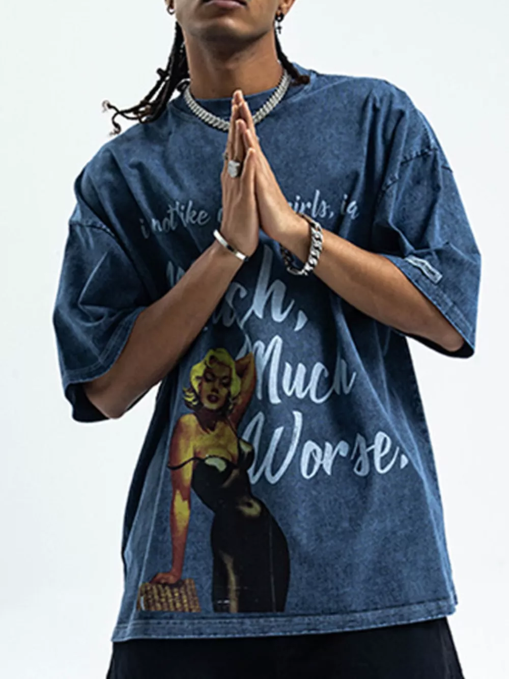 Men's Graphic Round Neck Half Sleeve T-Shirt, image 4