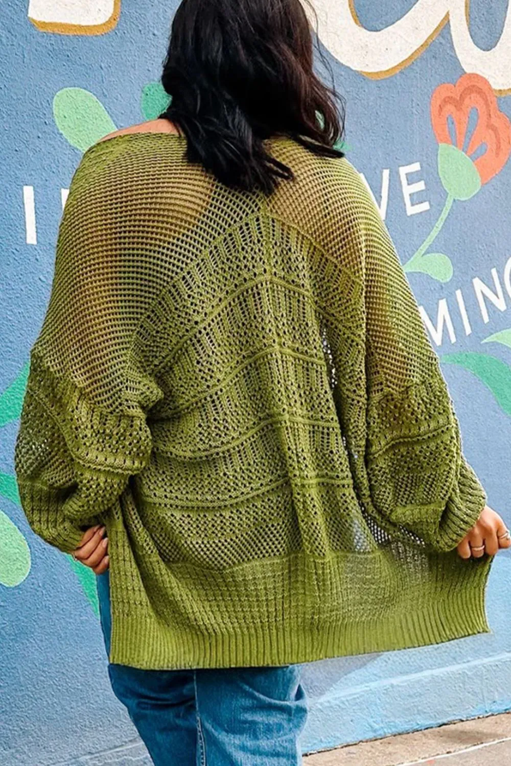 Chunky Knit Open Front Cardigan, image 5