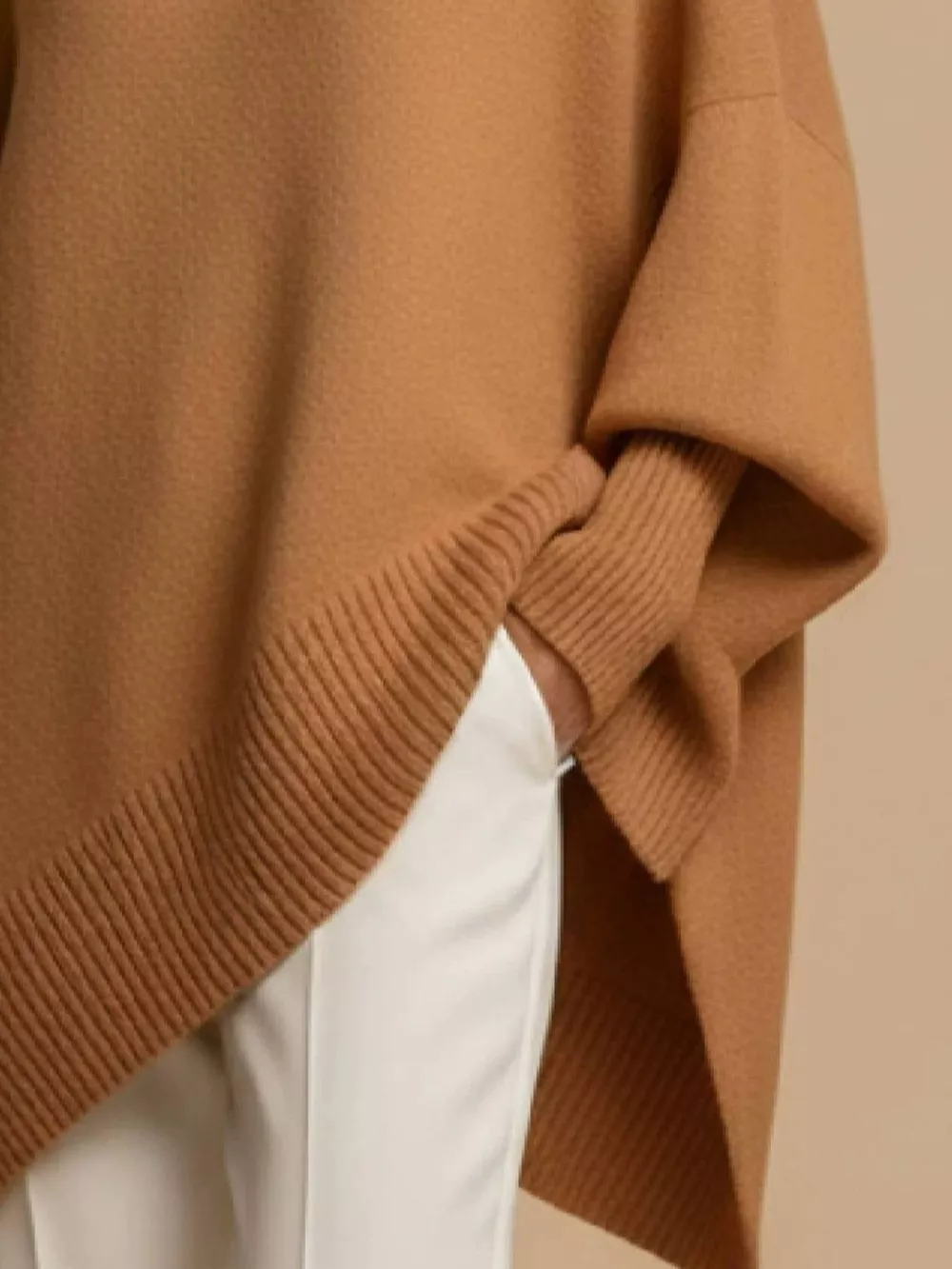 Oversized Batwing Sleeve Sweater, image 5