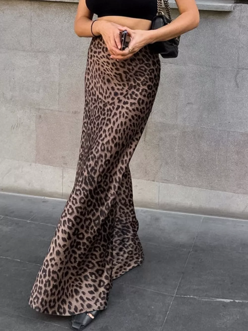 Leopard Print Maxi Skirt, image 2